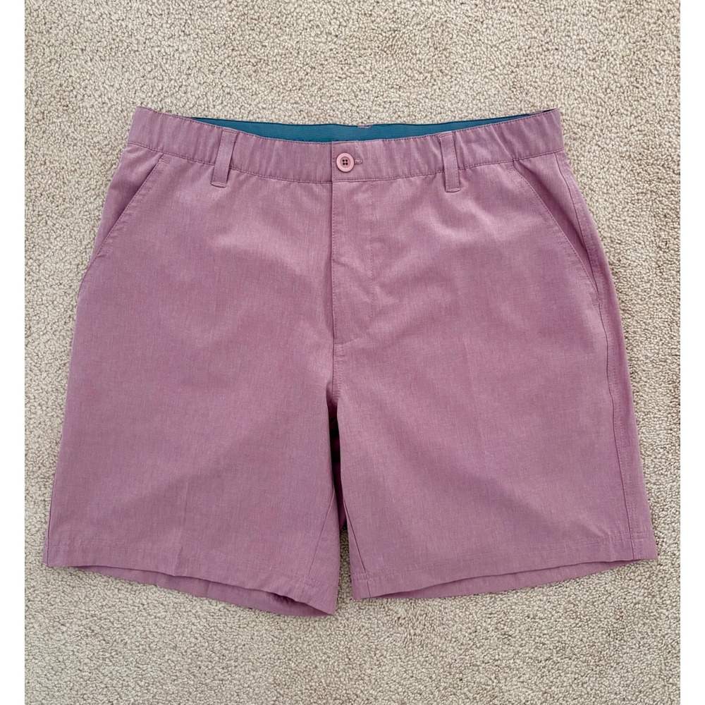 Swannies Men Golf Shorts Size 36-Measures 34" Rose Heathered Performance Stretch